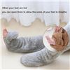 Image 3 : 3 Pairs of Fuzzy Snuggs Knee-High Cozy Socks for Women; Grey - Great for Keeping Legs Warm - New