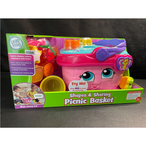 1 Leap Frog Shapes & Sharing Picnic Basket Toy Set - For Ages 6+ Months - New