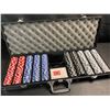 Image 1 : 1 Poker Chip Set in Aluminum Case - Large/Heavy - Used; Great Shape!