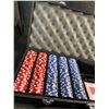 Image 2 : 1 Poker Chip Set in Aluminum Case - Large/Heavy - Used; Great Shape!