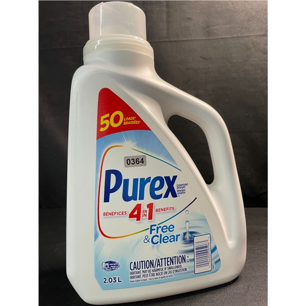 1 Jug of Purex 4-in-1 Free & Clear Liquid Laundry Detergent - 2.03L/50 Loads - New