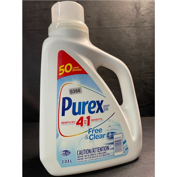 1 Jug of Purex 4-in-1 Free & Clear Liquid Laundry Detergent - 2.03L/50 Loads - New