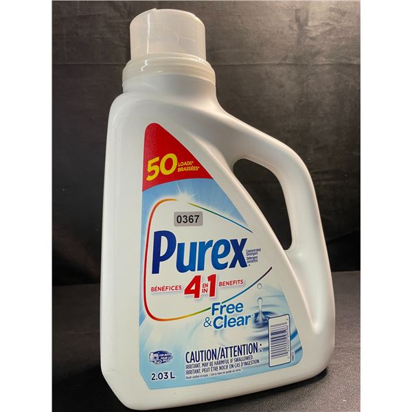 1 Jug of Purex 4-in-1 Free & Clear Liquid Laundry Detergent - 2.03L/50 Loads - New