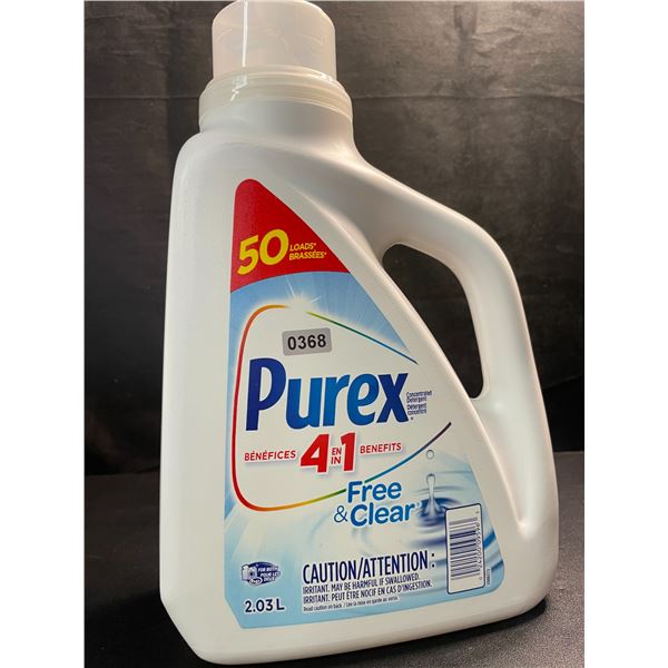 1 Jug of Purex 4-in-1 Free & Clear Liquid Laundry Detergent - 2.03L/50 Loads - New