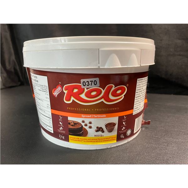 1 Tub of ROLO Spread; Milk Chocolate & Caramel Rolo Spread - 3KG Large Tub - (BB: AL 25)