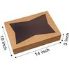 Image 2 : 15-Pack of Cookie/Pastry Bakery Storage Boxes - Large 14” x 10” x 3” Size