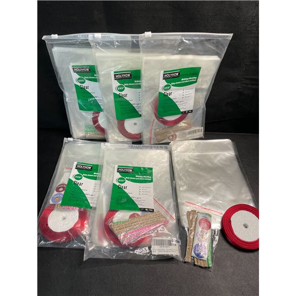 6 Packs of Clear Cellophane Storage Bags (6” x 9”) - 50PCS Each - Great for Crafts