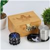 Image 1 : 1 Bloomflower Stash Box Kit for Cannabis - 4PC Set (Locking Stash Box, Rolling Tray, Grinder & Jar)