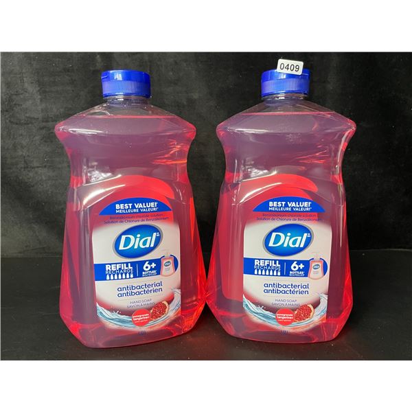 2 Dial Antibacterial Hand Soap Refills - Pomegranate Tangerine Scent - Large 1.53L Size - New