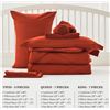 Image 3 : 1 NexHome 100% Microfiber 7PC Queen Comforter Bed in a Box Set - Burnt Orange - New