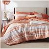 Image 1 : 1 BedSure Full Size 7PC Burnt Orange and White Comforter Set - New