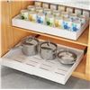 Image 2 : 1 White Slide Out Expandable Pantry Storage Drawer - New