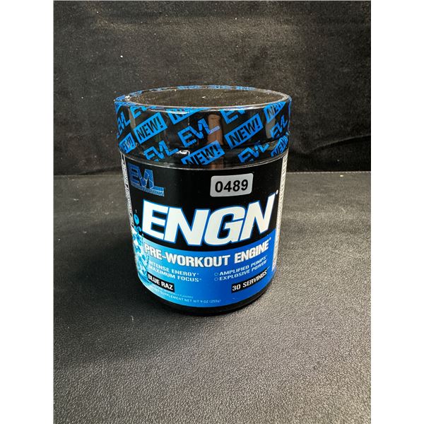 1 Bottle of ENGN Blue Raz Pre Workout Mix 255G - New