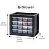 Image 3 : 1 16 Drawer IRIS USA Hardware Storage Organizer - New