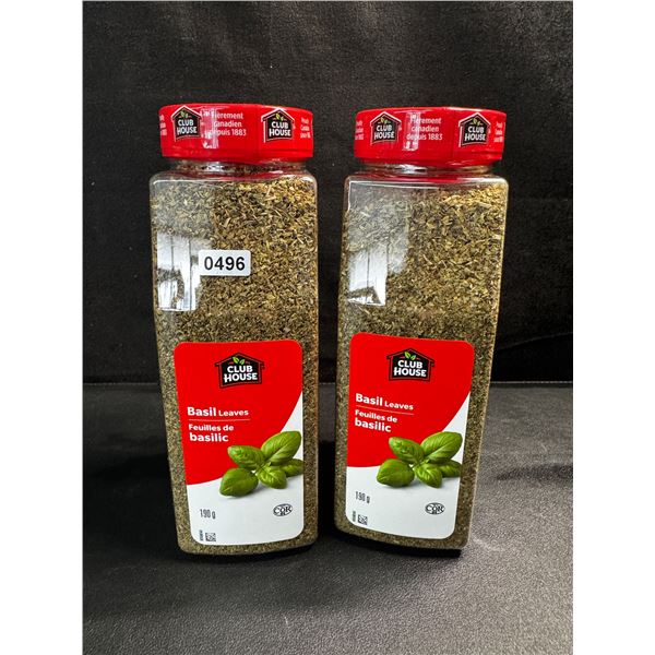 2 Bottles of Club House Basil Leaves - New