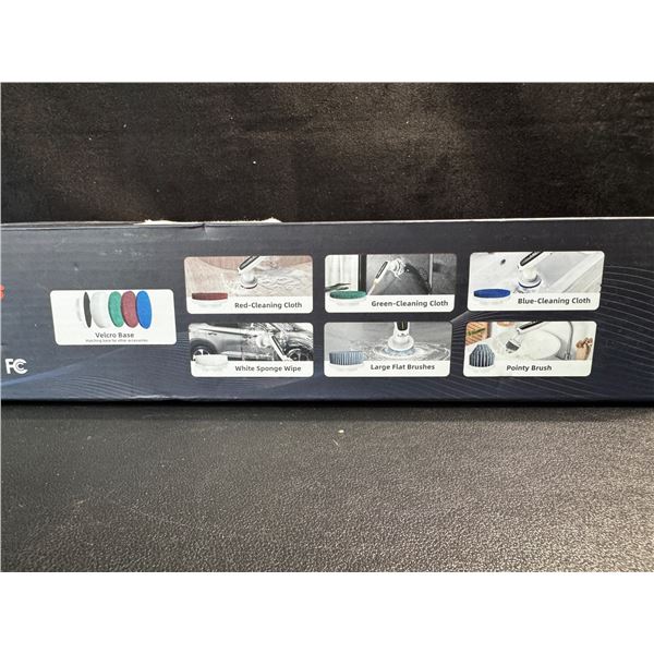 1 37Watt Smart Electric Spin Scrubber with Attachments - New