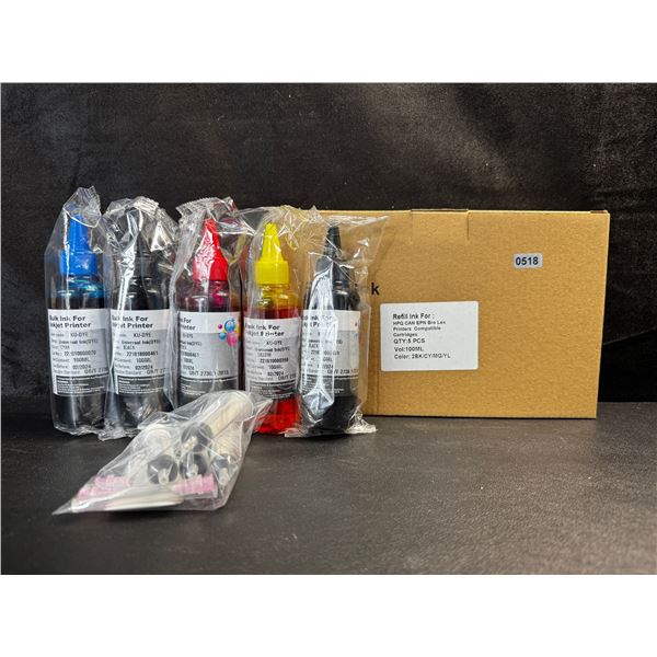1 Box of 5 Colour Refill Ink Kit for HP/Canon/Epson/Brother/Lexmark Printers - New