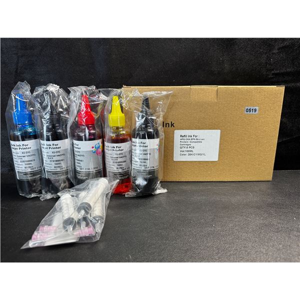 1 Box of 5 Colour Refill Ink Kit for HP/Canon/Epson/Brother/Lexmark Printers - New