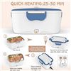 Image 6 : 1 Electric Heated Portable Lunch Box (1.5L) - Power Cable, Car Cable, & Carry Bag Included - New!