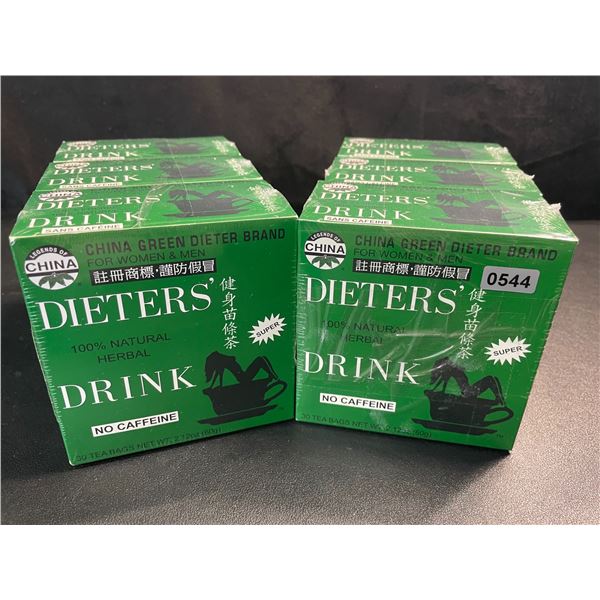 2 Boxes of China Green Dieter Brand 100% Natural Herbal Drink; Caffeine Free (90 Tea Bags Per Pack)