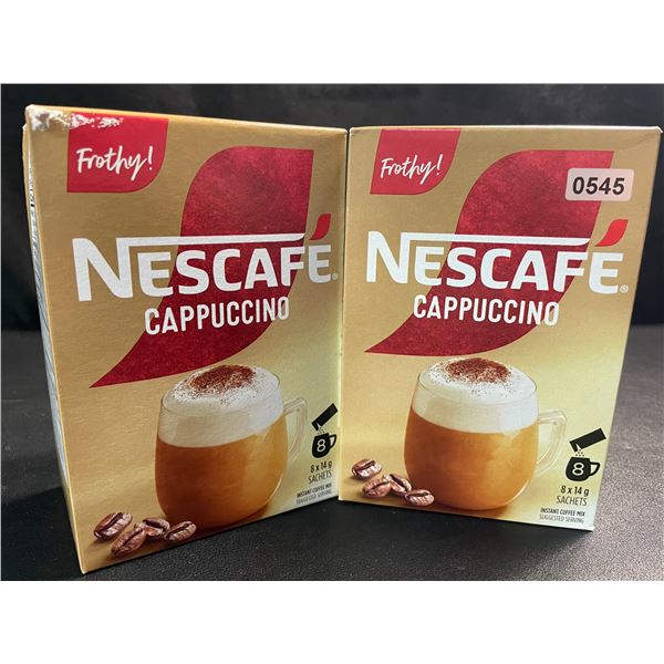 2 Boxes of Nescafe Cappuccino - 8 x 14g Sachets Each - New (BB: 10/2025)