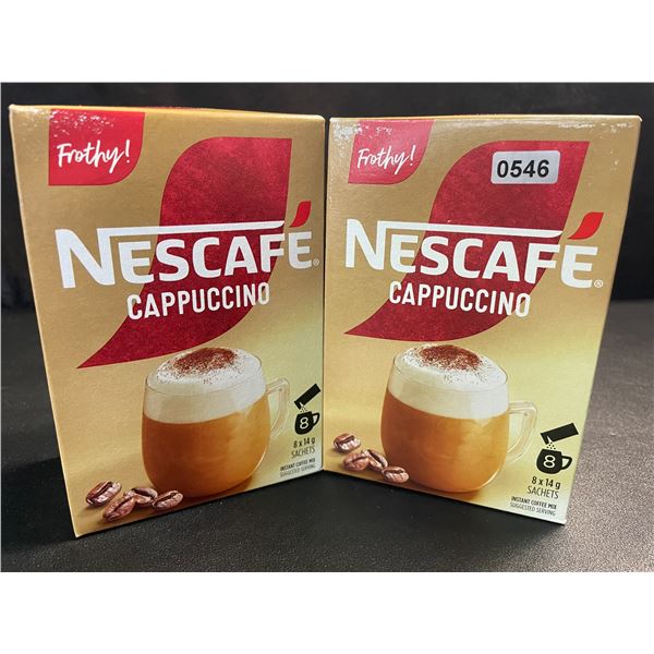 2 Boxes of Nescafe Cappuccino - 8 x 14g Sachets Each - New (BB: 10/2025)