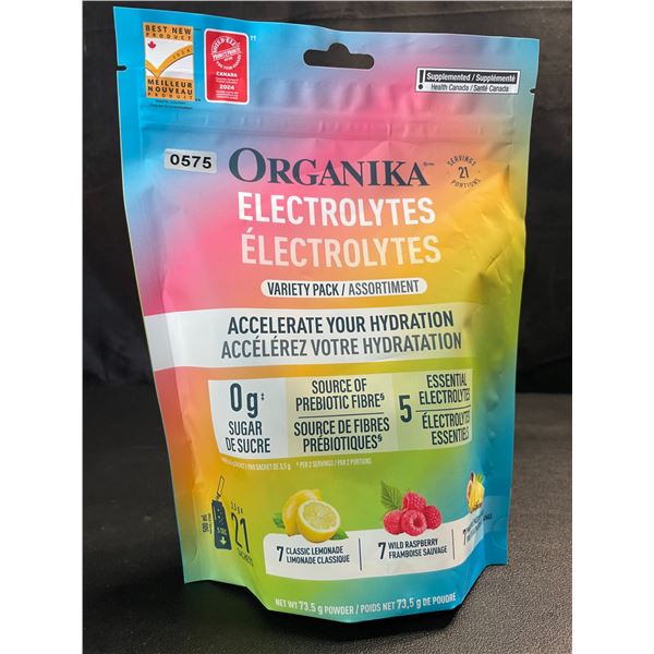 1 Organika Electrolytes Powder Variety Pack - 21 Sachets x 3.5g Each - (Exp: 02/2027) - New