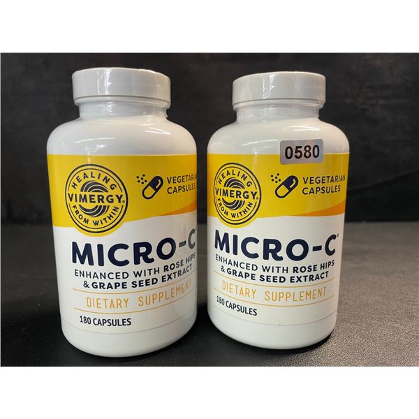 2 Bottles of Vimergy Micro-C Dietary Supplement; Vegetarian Capsules - 180 Capsules (Exp: 10/2025)
