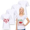 Image 1 : Pack of 4 Women's Short Sleeve T-Shirts for Sublimation/Custom Shirt Printing - Size Small - New