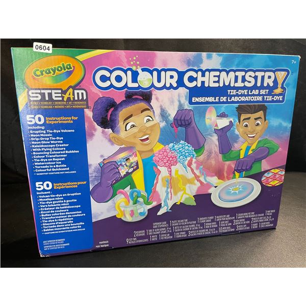 1 Crayola Colour Chemistry Tie-Dye Lab Set - STEAM Toy Set (For Ages 7+) - Brand New!