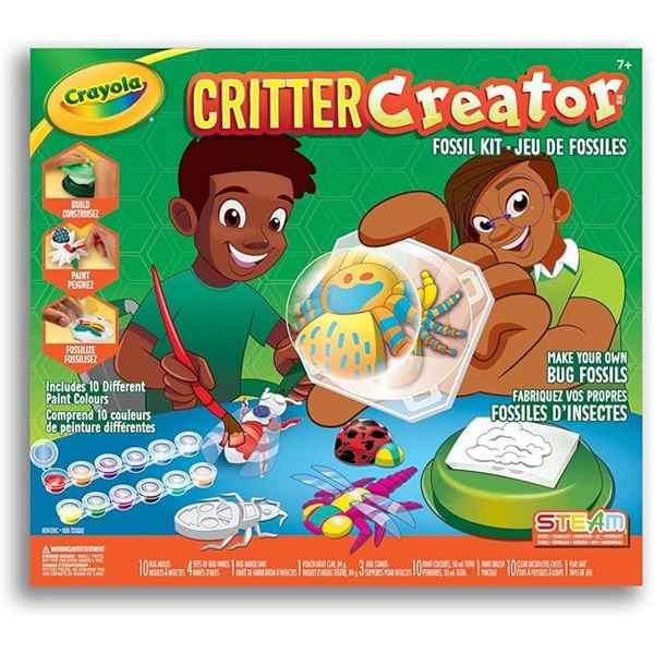 1 Crayola Critter Creator Fossil Kit - STEAM Toy/Arts & Crafts Set (For Ages 7+) - Brand New!