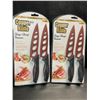 Image 1 : 2 Packs of Copper Kitchen Knives; Stays Sharp Forever/Never Needs Sharpening! 2 Each/4 Total - New!