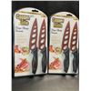 Image 1 : 2 Packs of Copper Kitchen Knives; Stays Sharp Forever/Never Needs Sharpening! 2 Each/4 Total - New!
