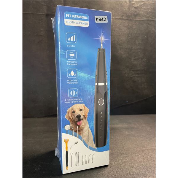 1 Pet Ultrasonic Tooth Cleaner - Dog Plaque/Tarter Remover for Teeth - 5 Modes w/ LED Light - New!