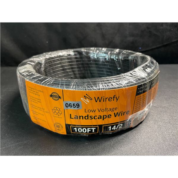 1 Wirefy Low Voltage Landscape Wire - 100FT Length - For Landscape and Security Lighting - New