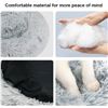 Image 2 : 1 Nisrada Fuzzy Soft Pet Bed w/ Slip-Resistant Bottom - Approx. 21in Size - Grey - Brand New