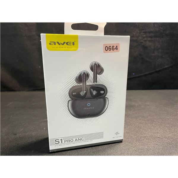 1 Pair of Awei S1 Pro Active Noise Cancelling Wireless Bluetooth Earbuds - New Sealed