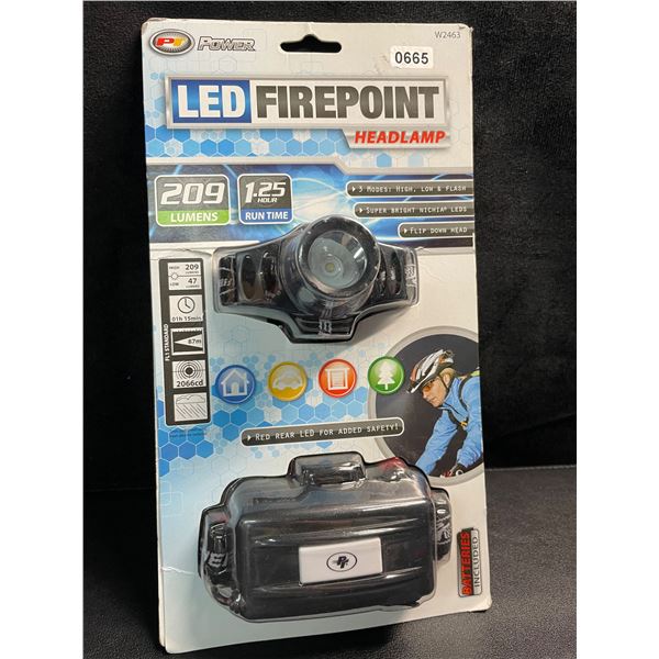 1 LED Firepoint Headlamp; 209 Lumens & 1.25Hr Runtime - New Sealed