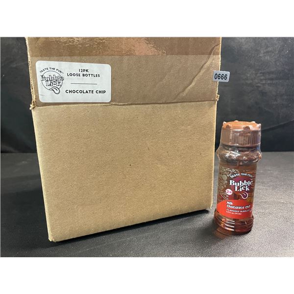 1 Box of Bubblick Milk Chocolate Chip Flavored Bubbles for Kids - Pack of 12 (2.5oz Each) - New