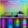 Image 4 : 1 Smart RGB LED Floor Lamp with App & Remote Control + Music Sync Function - New Sealed!