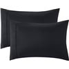 Image 1 : 2 Packs of Bedsure Black Pillow Cases - Queen Size Pillow Covers (20 x 30in) - 2 Each/4 Total - New