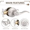Image 7 : 6-Pack Probico Satin Nickel Locking Indoor Door Handle Sets - New; Partly Damaged Boxes - See Photos
