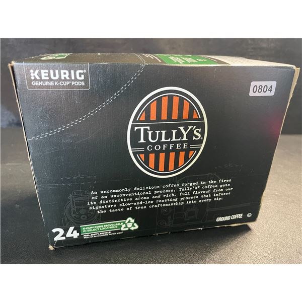 1 Box of Tully's Coffee Keurig K-Cup Coffee Pods - 24 Pods - BB: 2025/AU/13 - New