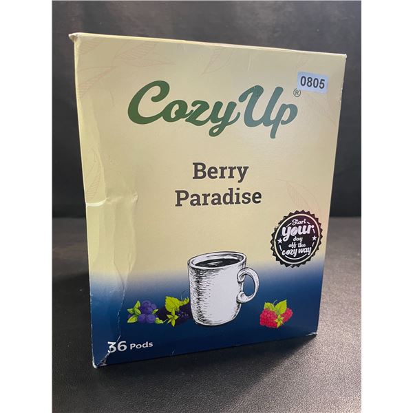 1 Box of CozyUp Berry Paradise Black Tea Keurig K-Cup Pods - 36 Count - BB: NOV/2025 - New