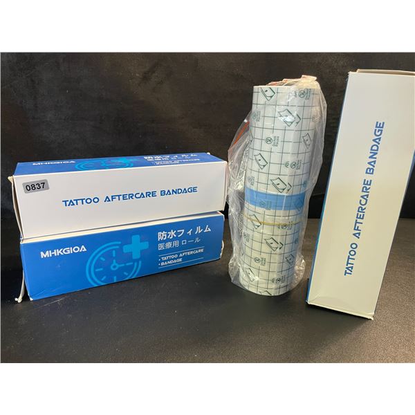 3 Rolls of Tattoo Aftercare Bandage/Transparent Waterproof Film Dressing - (7.8" x 10.9 Yards) - New