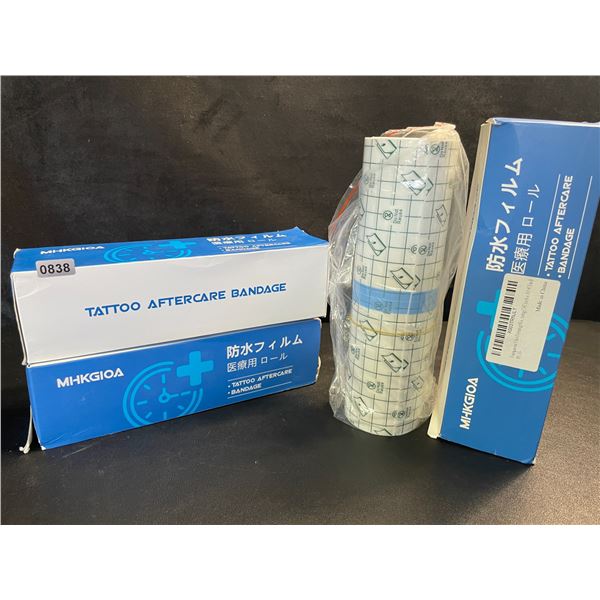 3 Rolls of Tattoo Aftercare Bandage/Transparent Waterproof Film Dressing - (7.8" x 10.9 Yards) - New
