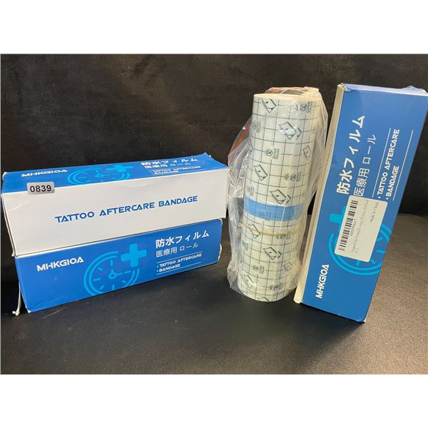 3 Rolls of Tattoo Aftercare Bandage/Transparent Waterproof Film Dressing - (7.8" x 10.9 Yards) - New