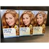Image 1 : 3 Boxes of Clairol Nice n' Easy Permanent Hair Dye - Shade 6.5G (Lightest Golden Brown) - New