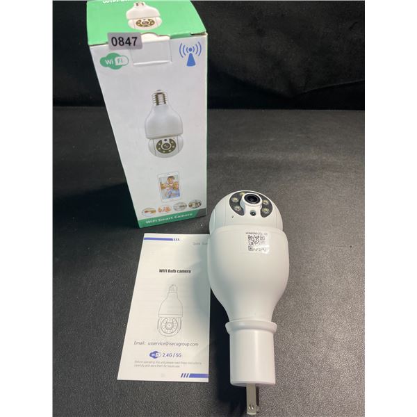 1 Light Bulb Wireless Smart Security Camera - 2.4G WiFi PTZ Security Camera for Home - New