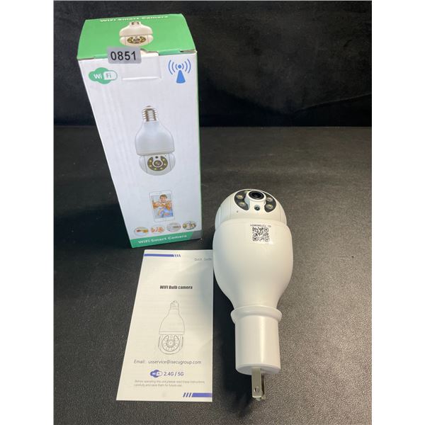 1 Light Bulb Wireless Smart Security Camera - 2.4G WiFi PTZ Security Camera for Home - New
